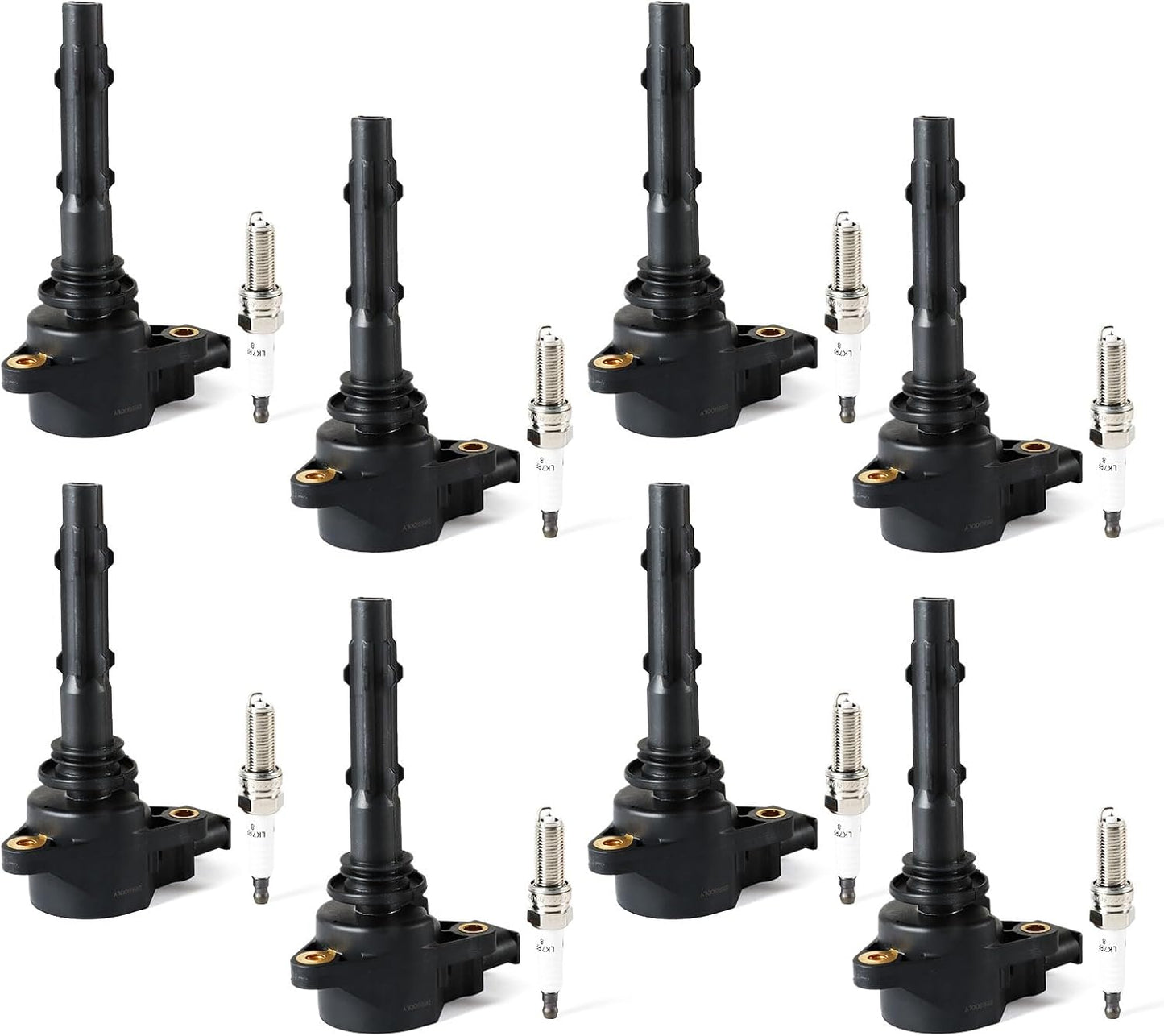 4PCS UF-764 Ignition Coils Pack & Iridium Spark Plugs Compatible with Hyundai Santa Fe 2019-2020 L4 2.4L & Kia Optima 2016-2020 L4 2.4L & Genesis G70 2019-2021 L4 2.0L