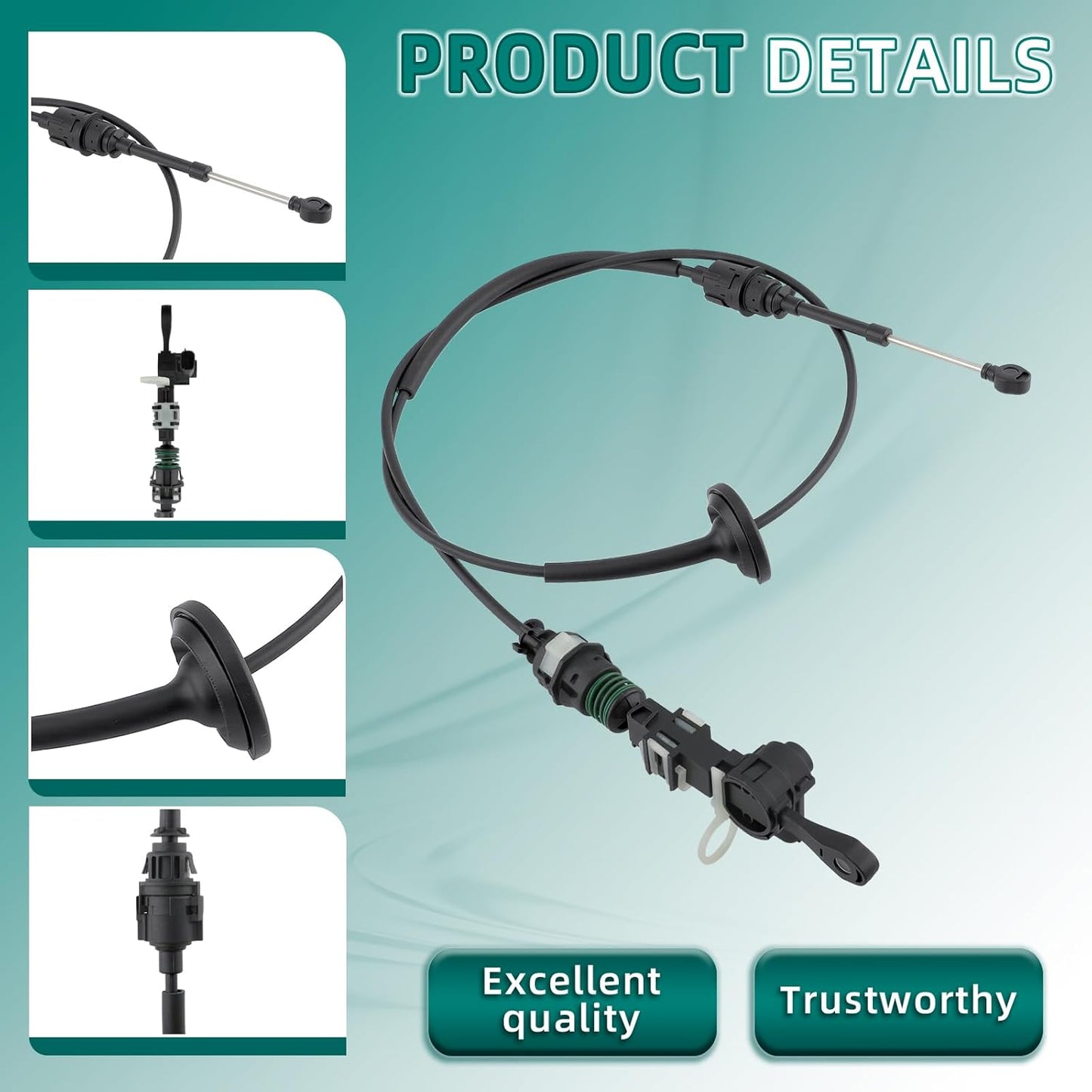 AUTOKAY 52107847AM Auto Transmission Shift Cable Fits for Dodge Ram 1500 2500 3500 4500 5500 2002 2003 2004 2005 2006 2007 2008 2009 2010 Re# 52107847AK 912-600 912600