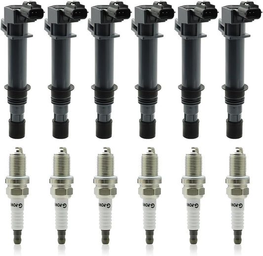 Set of 6 UF270 Ignition Coil with Iridium Spark Plug Compatible with 2000-2008 Dodge Dakota, 2004-2007 Ram 1500, 2000-2007 Durango,1999-2008 Jeep Grand Cherokee 4.7L V8