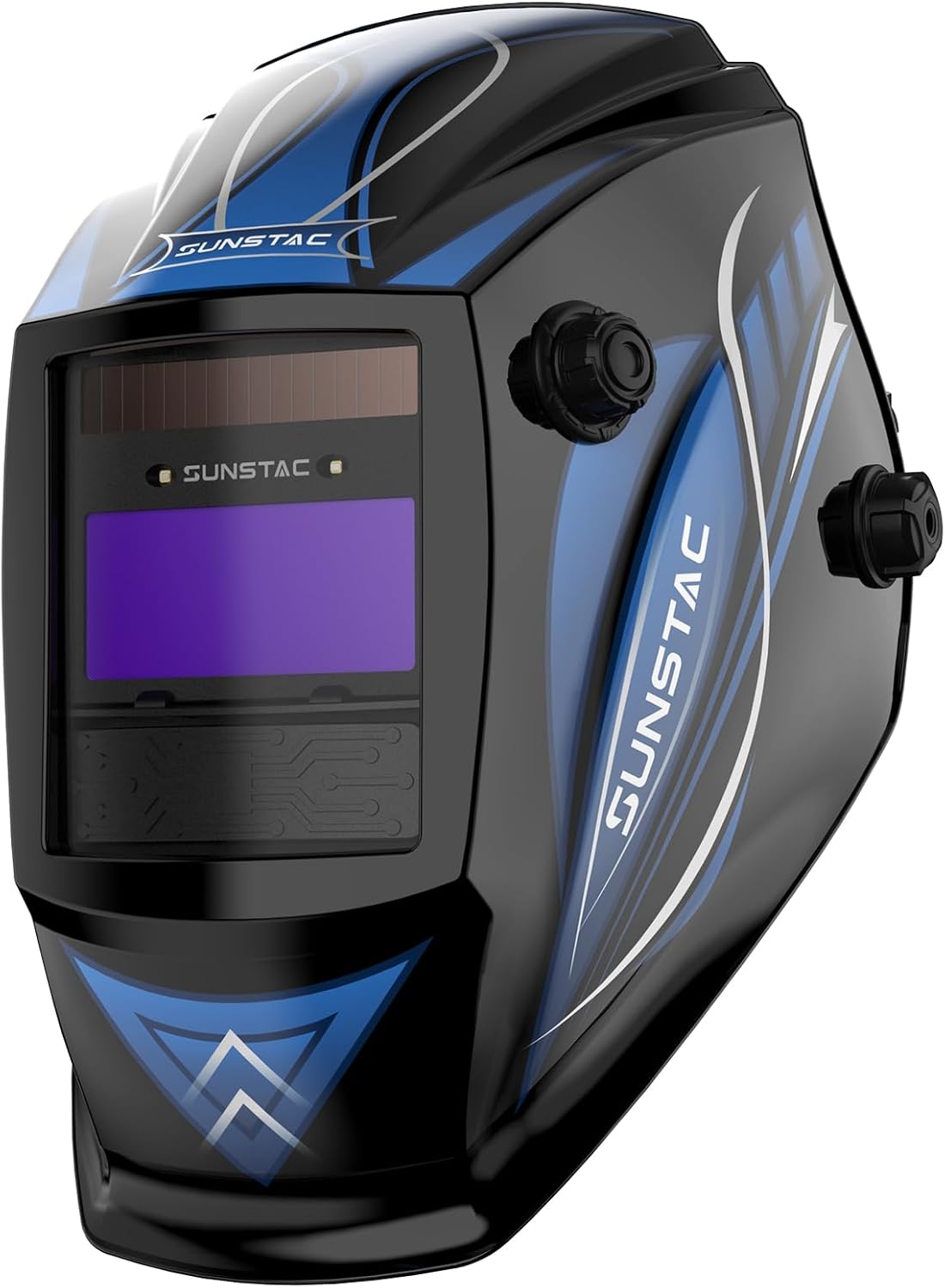 Welding Helmet with Auto Darkening Large Viewing Screen 3.94"X3.27" True Color Solar Power, 4 Arc Sensor Wide Shade 4/5-9/9-13 for STICK/MIG/TIG/CUT