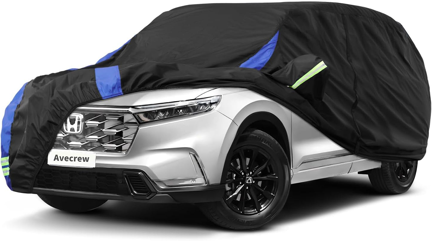 Avecrew for Jeep Wrangler Cover Waterproof 4 Door, All Weather for Jeep Rain Cover for Automobiles, Outdoor Full Exterior for Jeep Covers Fits JK JL TJ YJ CJ