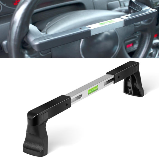 Steering Wheel Level Alignment Tool - Steering Wheel Level Bar Tool - Universal Use for Passenger Cars, Vans & Trucks with Steering Wheel Internal Diameter 270mm-340mm, Spring-Loaded