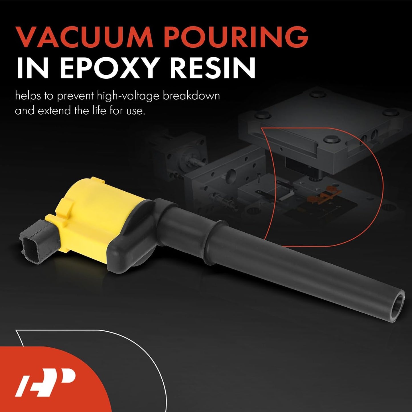 A-Premium Set of 16 (Yellow) Ignition Coil Pack and Iridium Spark Plugs Compatible with Ford Mustang, GT & Lincoln Navigator, Continental, Aviator, Blackwood, Mark VIII & Avanti Avanti & Mercury