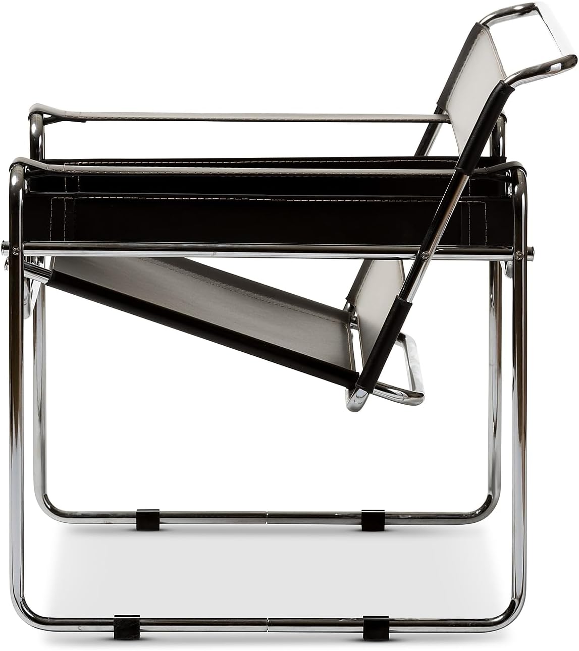 Baxton Studio Wassily Style Accent Chair, 30" x 31" x 28", Black