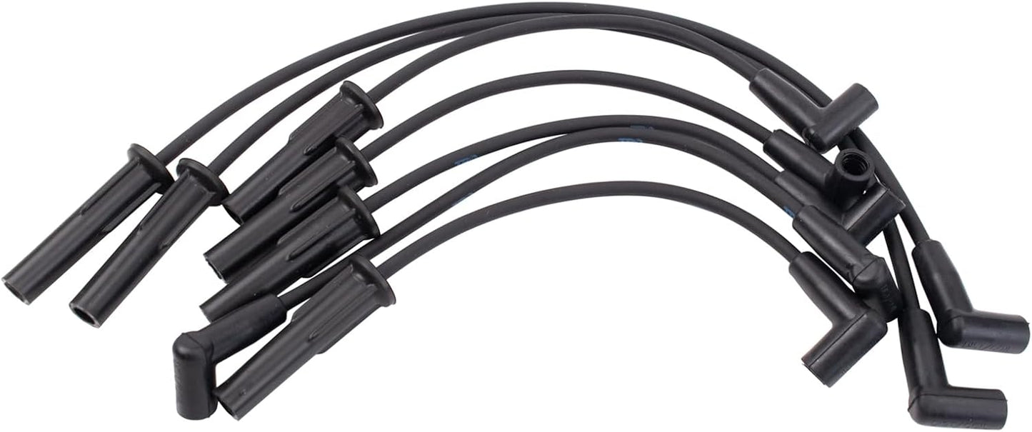TRQ Ignition Kit Spark Plugs Wire Set Compatible with 1987-1990 Jeep Cherokee Comanche Wagoneer