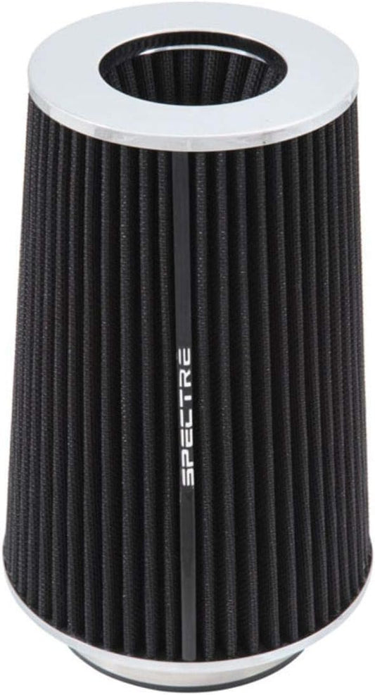 Spectre Universal Clamp-On Air Filter: High Performance, Washable Filter: Round Tapered; 3 in/3.5 in/4 in Flange ID; 10.6 in (269 mm) Height; 6 in (152 mm) Base; 4.75 in (121 mm) Top, SPE-9731, Black