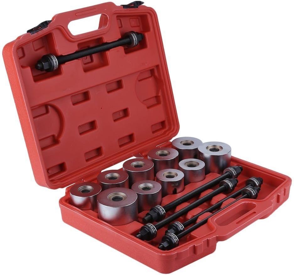 WINTOOLS 27 Pcs Universal Press & Pull Sleeve Kit Bush Bearing Removal Insertion Tool Set
