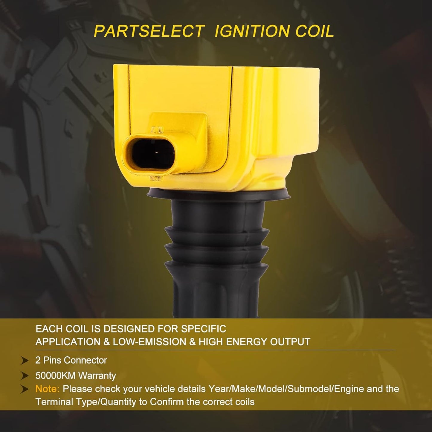 6PCS Ignition Coil Pack UF648 C1791 5C1848 Replacement for Jeep Grand Cherokee Wrangler for Dodge Avenge Challenger Charger Durango RAM 1500 for Chrysler 300 for VW Routan 3.6L V6 2011-2016