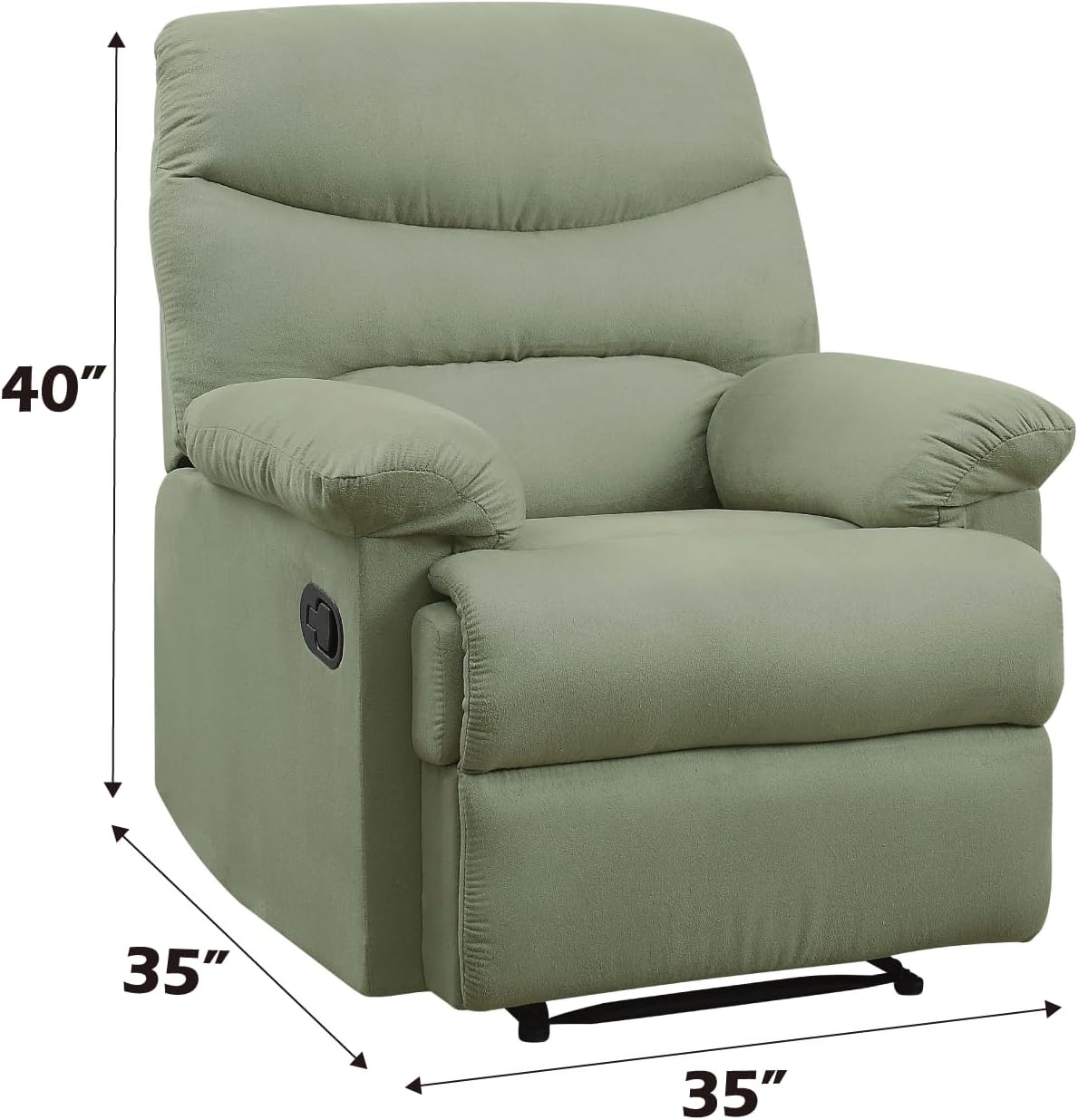 Acme Carell Furniture Recliner in Sage Microfiber