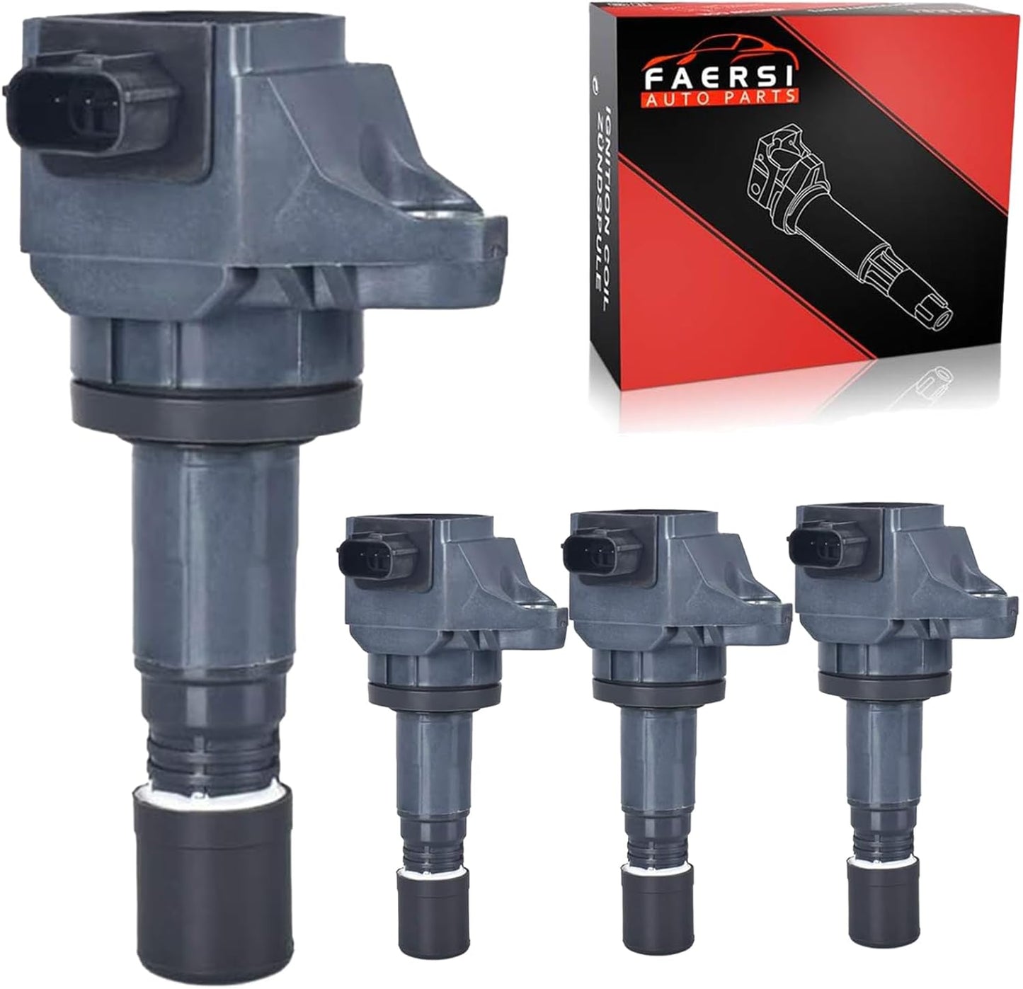 Set of 4 Ignition Coil Pack Compatible with 2012-2015 Honda Civic L4 1.8L, 2016-2017 Honda HR-V, 2013-2015 Acur ILX L4 2.0L Coil Packs Replaces # 5C1880 UF672 C1823 GN10421