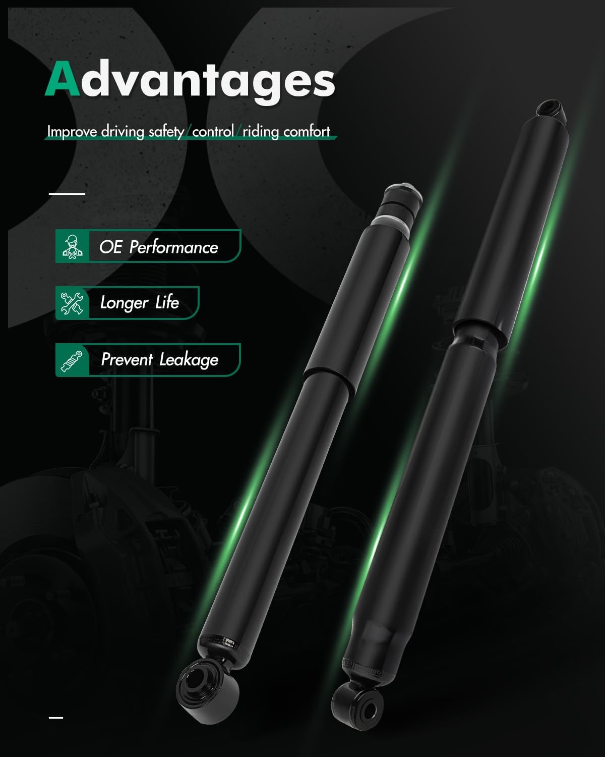(4WD) Shocks, SCITOO Front Rear Gas Struts Shock Absorber Fit for 2005 2006 2007 2008 2009 2010 2011 2012 2013 2014 for Ford for F-250 Super Duty/for F-350 Super Duty 54347 34525 34526 Set of 4
