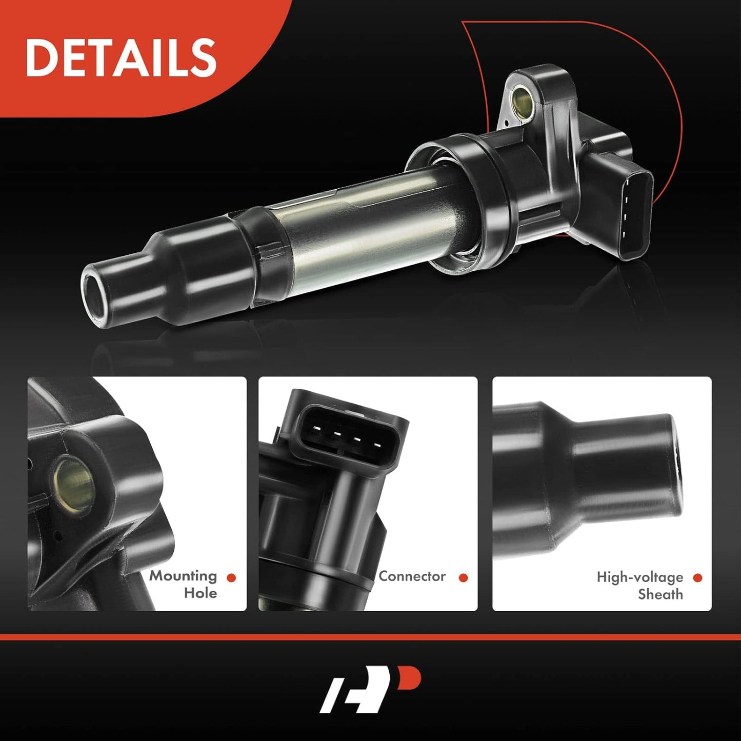 A-Premium Ignition Coils Pack Compatible with Buick Lucerne 2007-2011 Cadillac DTS SRX STS XLR 4.4L 4.6L 8-PC Set