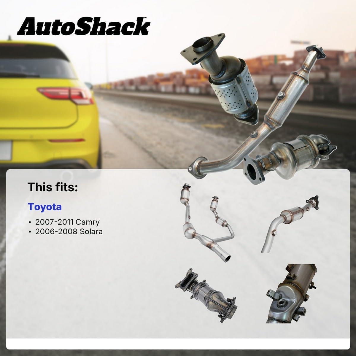 AutoShack Catalytic Converter Direct Fit Replacement for 2006-2008 Toyota Solara 2007 2008 2009 2010 2011 Camry 2.4L FWD (EPA Compliant) EMCC64739