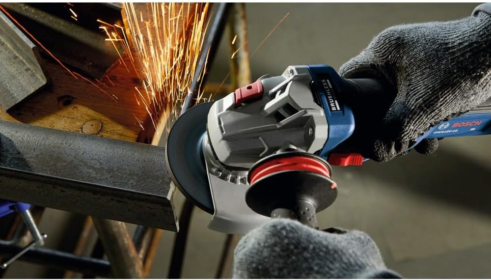 BOSCH GWS18V-10N 18V Brushless 4-1/2 – 5 In. Angle Grinder with Slide Switch (Bare Tool)