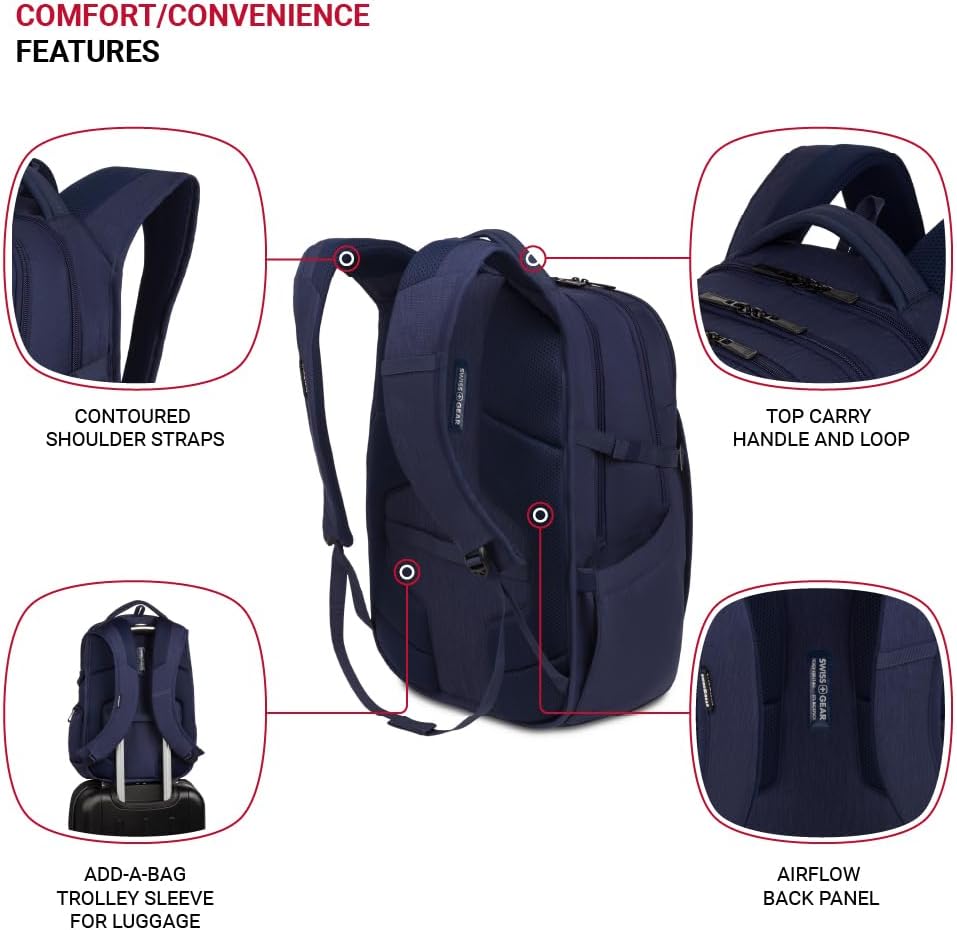 SwissGear VersaMax, Navy Heather, 18-Inch