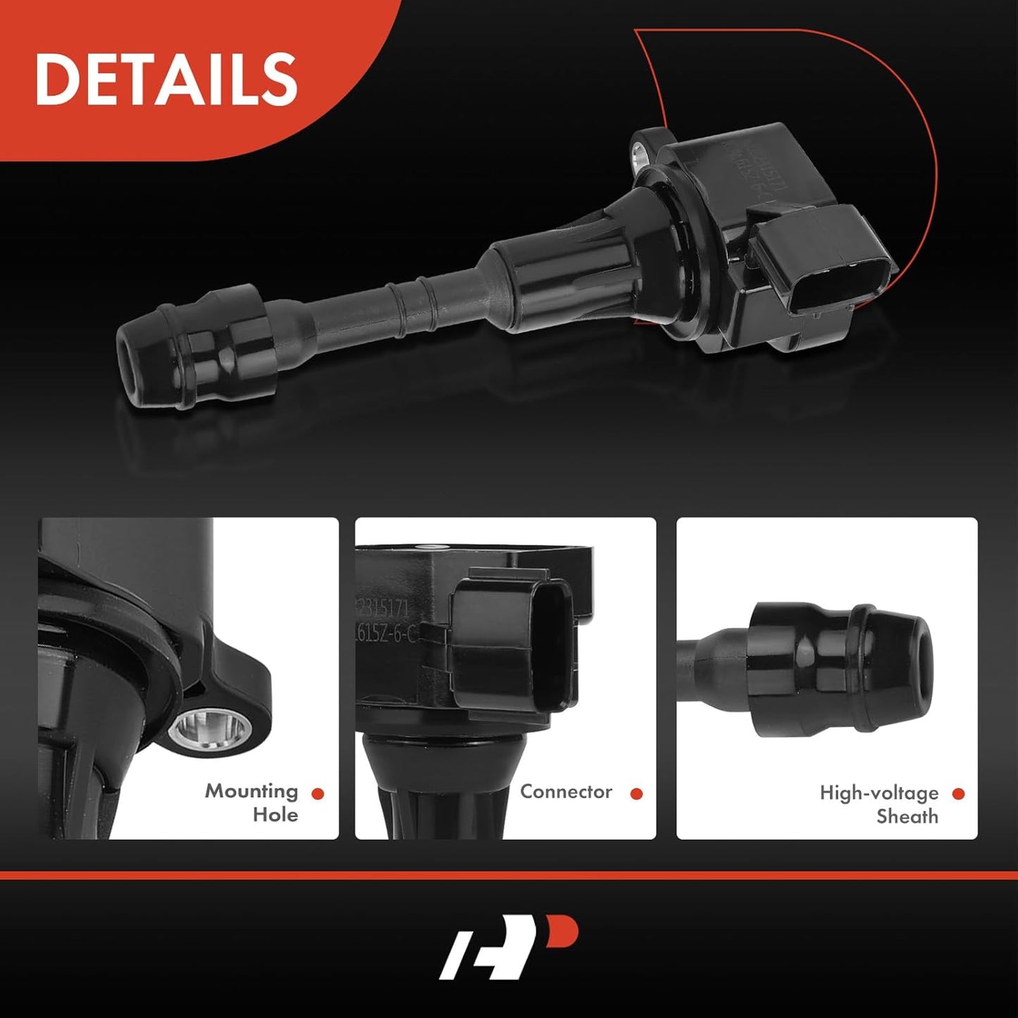 A-Premium Engine Ignition Coil Pack Compatible with Infiniti FX35 2003-2008, G35 2003-2007, M35 2006-2008 & Nissan 350Z 2003-2006, V6 3.5L, 6-PC Set