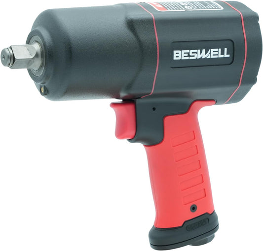 BESWELL® 1/2" Super High Torque Air Impact Wrench with Up to Real 1645 Foot-Pounds Max Loosen Torque Output-BW-112K