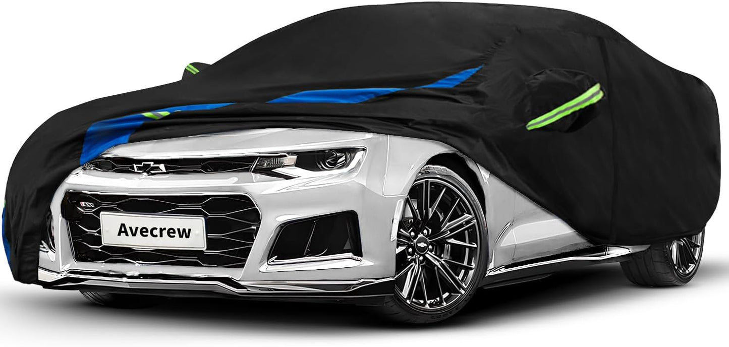 Avecrew for Jeep Wrangler Cover Waterproof 4 Door, All Weather for Jeep Rain Cover for Automobiles, Outdoor Full Exterior for Jeep Covers Fits JK JL TJ YJ CJ