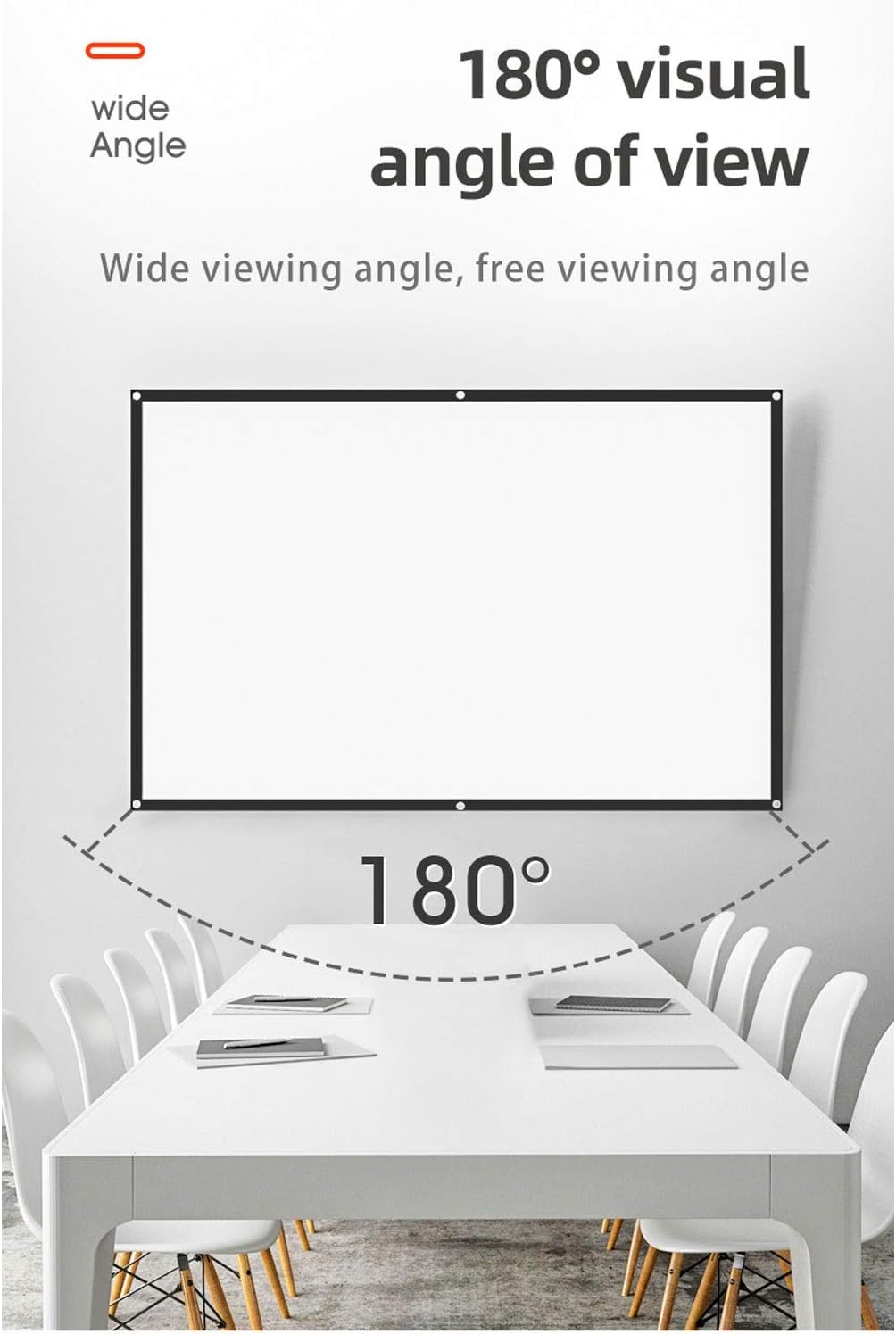 4:3 Hight-Density Projector Screen 100 120 150 inch 1080P 3D 4K Portable Foldable Projection Movies Screen(60 inch)