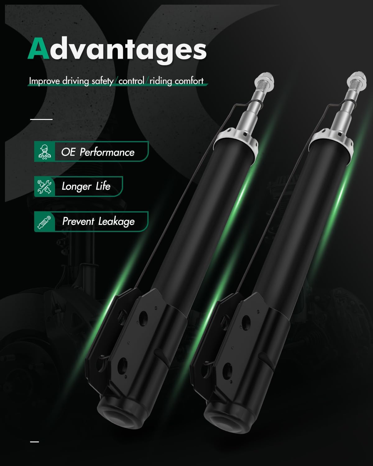 Shocks,SCITOO Front Pair Gas Strut Shock Absorbers fit for 1994 1995 1996 1997 1998 1999 2000 2001 2002 2003 2004 for Ford Mustang 3.8L 3.9L 4.6L 235060 71963 Set of 2