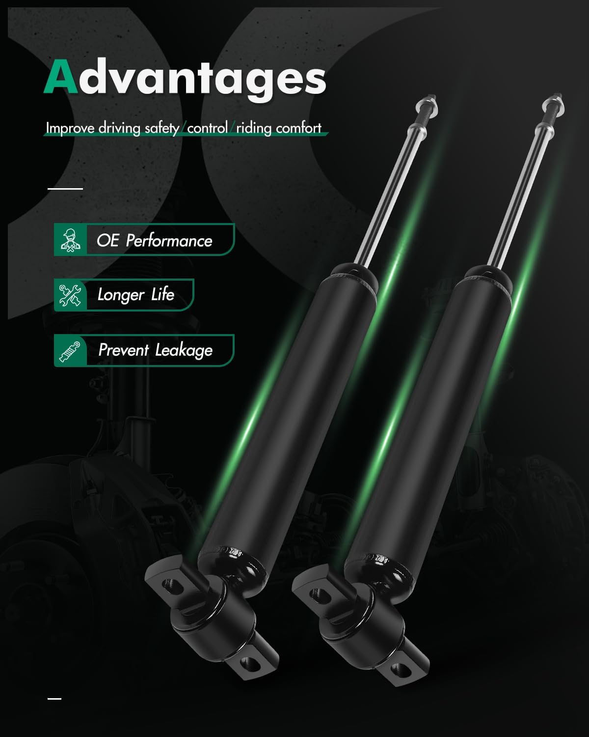Shocks,SCITOO Rear Gas Struts Shock Absorbers Fit for 2013 2014 2015 2016 for Ford Fusion 5667 Set of 2