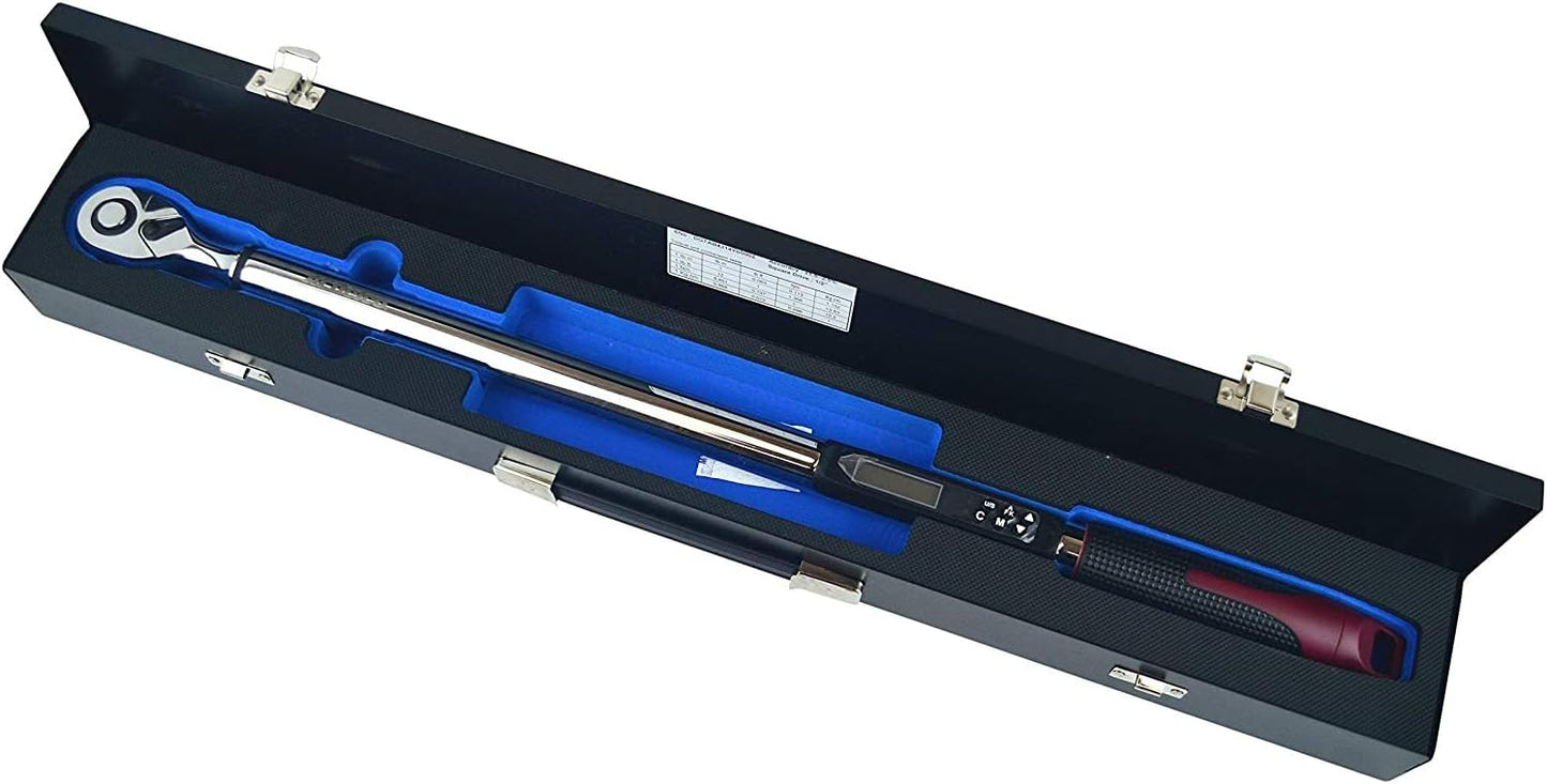 ACDelco ARM303-4A-340 1/2" Heavy Duty Digital Torque Wrench with Buzzer and LED Flash Notification - ISO 6789 Standards with Certificate of Calibration