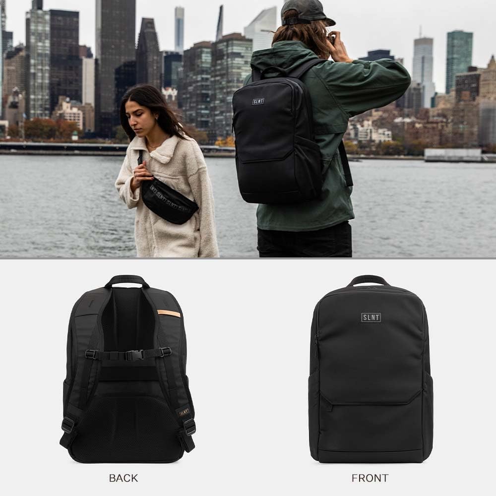 Silent Pocket Essentials Backpack with SLNT Faraday Laptop Sleeve - Signal Blocking, Protects Data & Devices Against Identity Theft - Great for Work, Travel, Hiking, Daily Commute