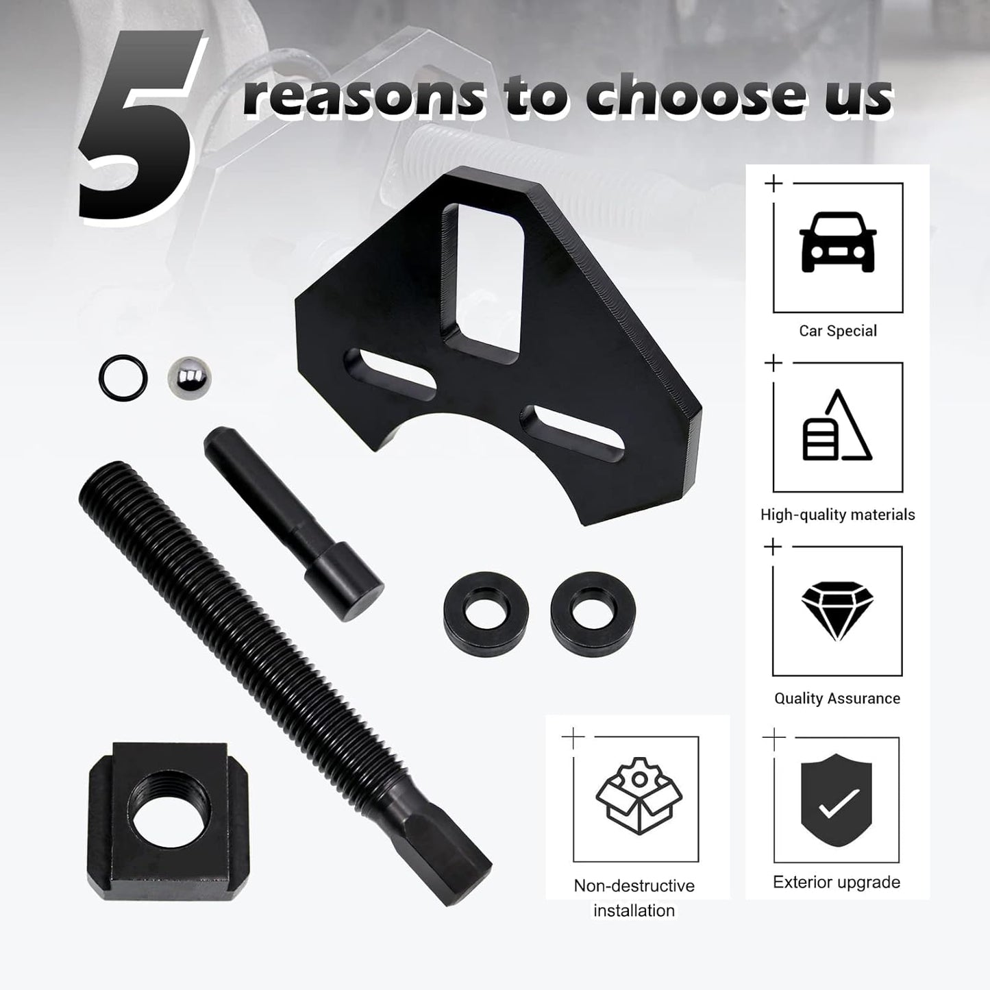 RULLINE 40100 Hub Removal Tool,Hub Bearing Removal Tool,Wheel Hub Remover Compatible with Most 5, 6, and 8 Hub Assemblies on Cars and Trucks