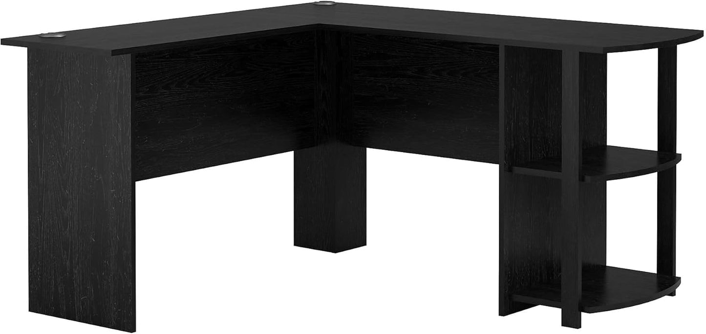 Ameriwood Home Dakota L-Desk with Bookshelves, Rustic Oak