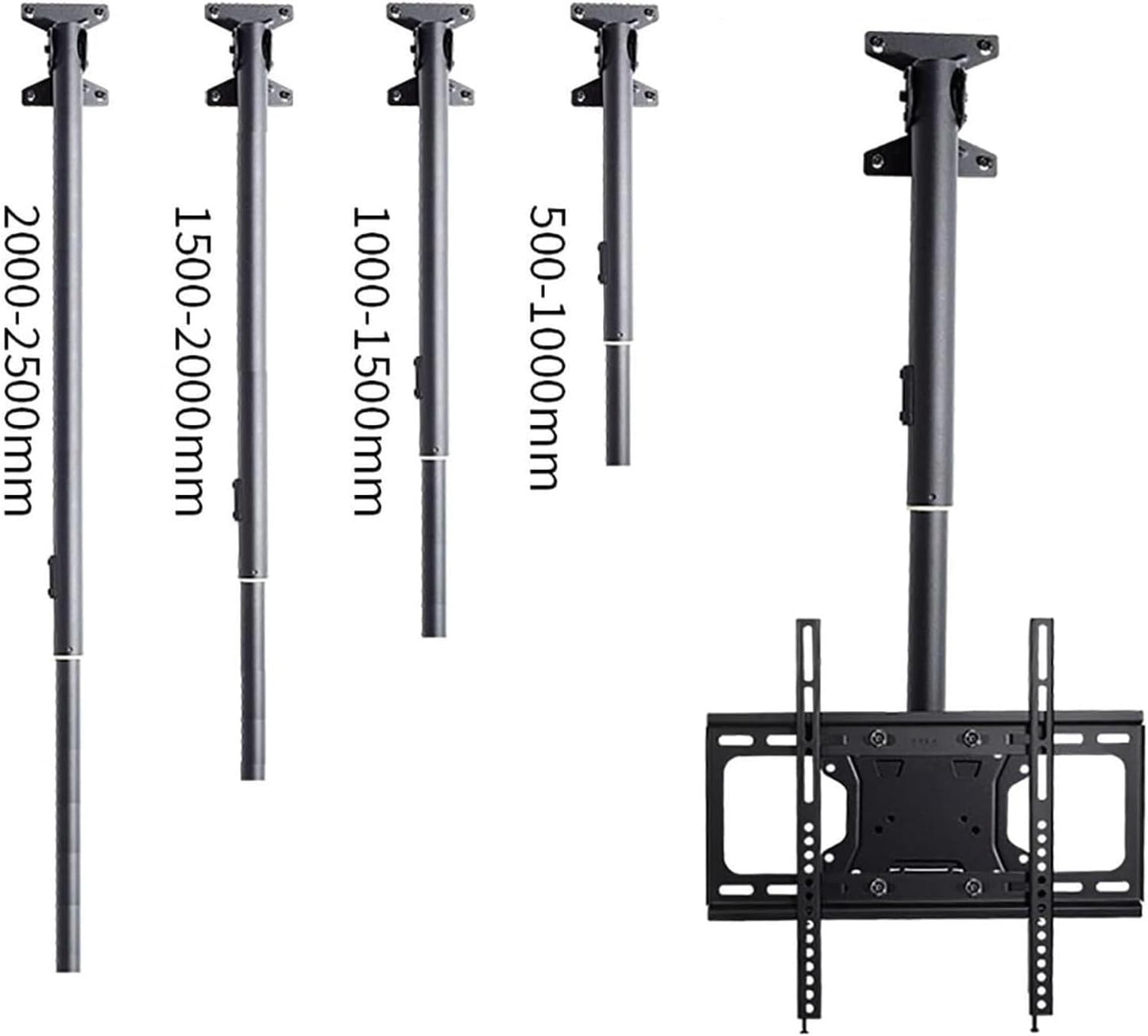 Adjustable Ceiling TV Mount Full Motion Swivel & Tilt Bracket for 32 65 Inch TVs Heavy Duty Metal Expansion Bolt in Tion Perfect for Home Theater and Space Saving Solutio