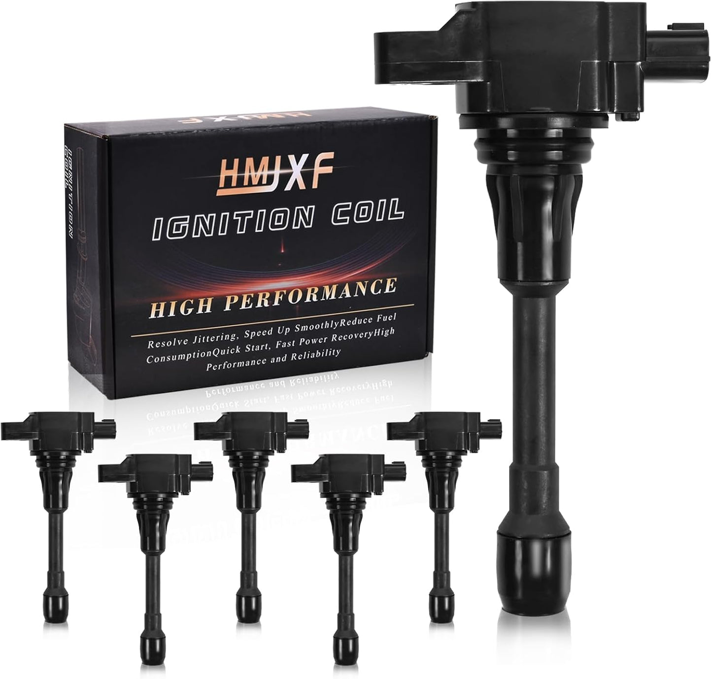 Set of 6 Ignition Coil Packs UF595 UF553 5C1652 E1053 DG520 Compatible with Ford Lincoln Taurus Explorer F-150 Mustang Transit 150 250 350 MKS MKT MKX MKZ - 3.5L 3.7L V6