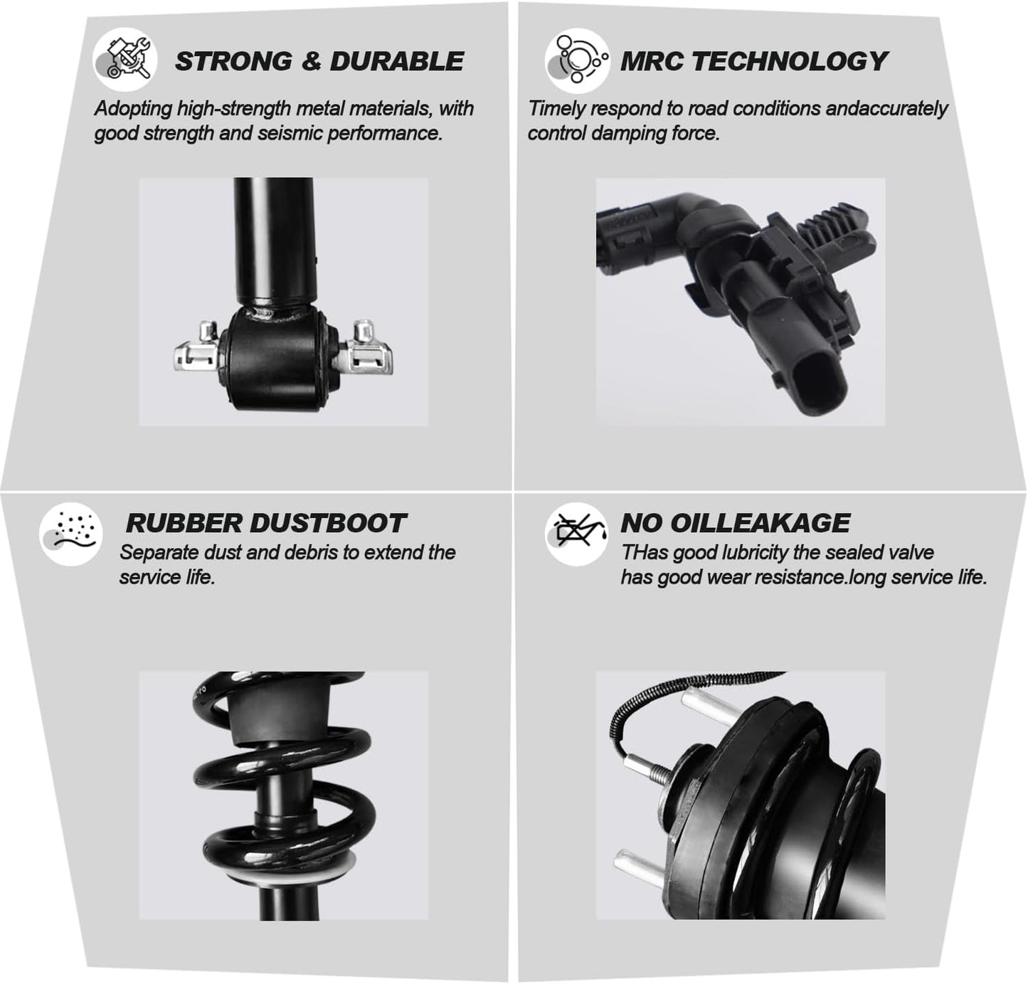 2PCS Front Shock Absorber Struts Assembly Air Suspension Compatilbe for 2015-2020 Cadillac Escalade Chevy Tahoe Suburban Silverado GMC Sierra 1500 Yukon XL 84176631