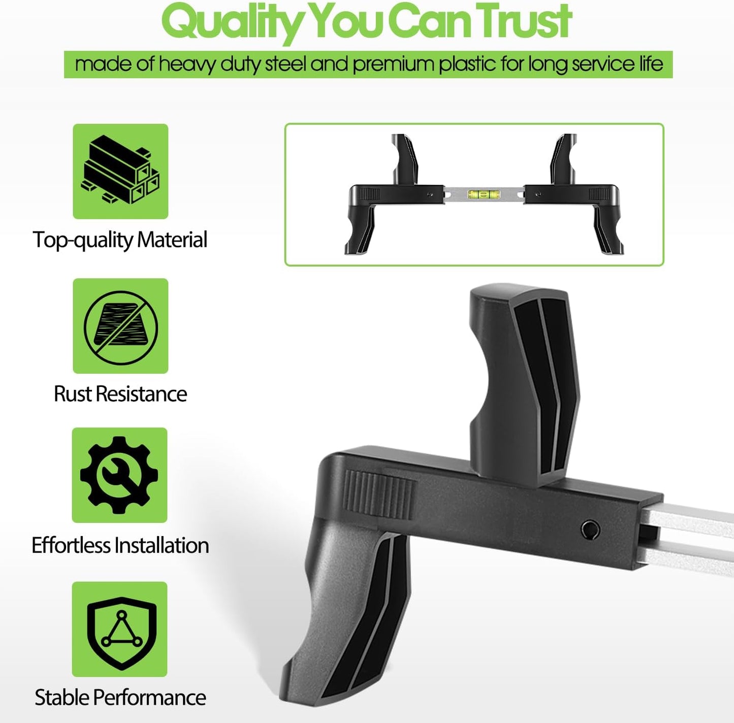 ATD-3100 Steering Wheel Level Alignment Tool - Steering Wheel Level Bar Tool - Universal Use for Passenger Cars, Vans & Trucks with Steering Wheel Internal Diameter 270mm-340mm, Spring-Loaded