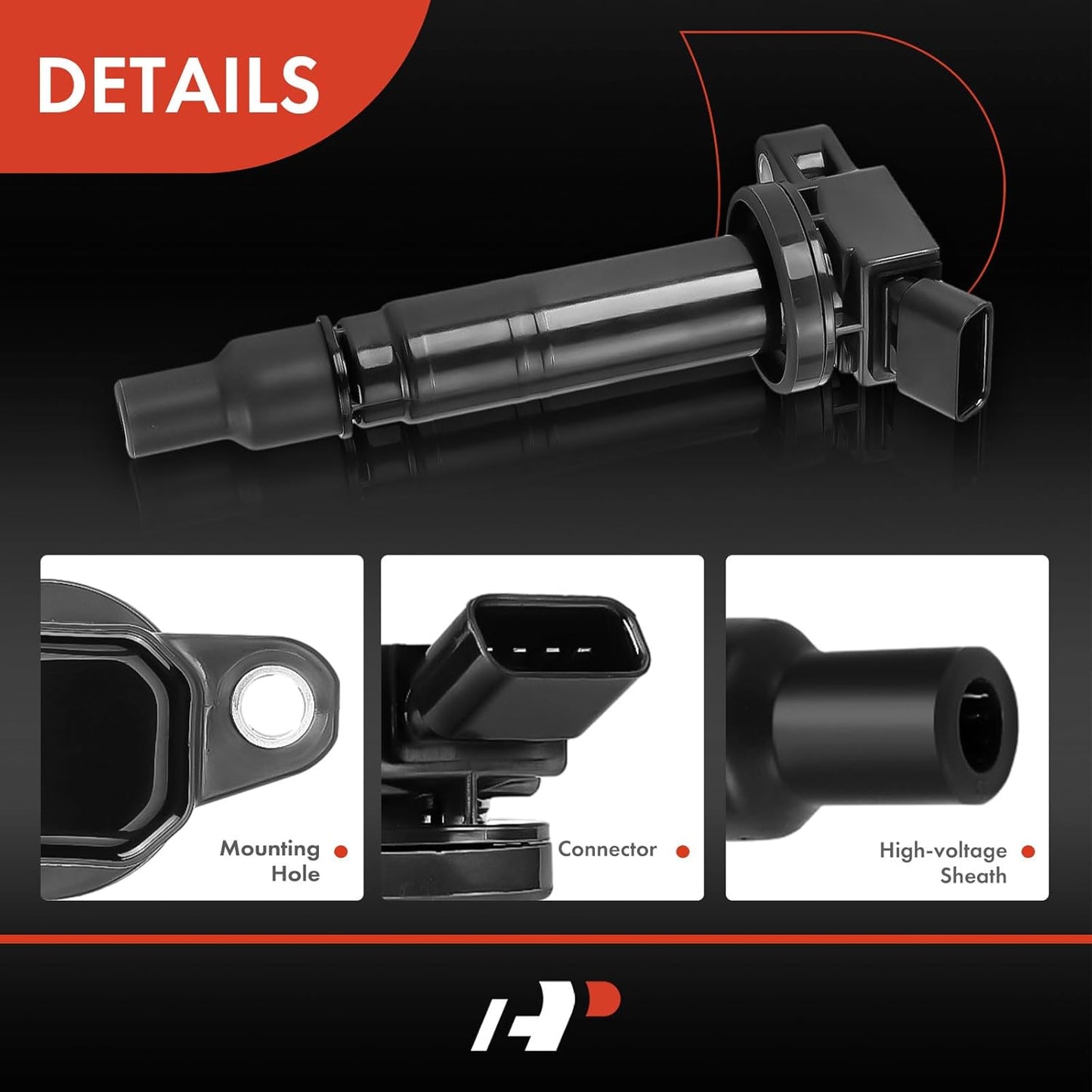 A-Premium 4PCS Ignition Coil Packs Compatible with Toyota & Scion Vehicles - 2.4L, 2.7L - 4Runner 2003-2010, Camry 2006-2011, Corolla 2009-2010, Tacoma 2016-2021, Tundra 2005-2011, xB 2010-2015