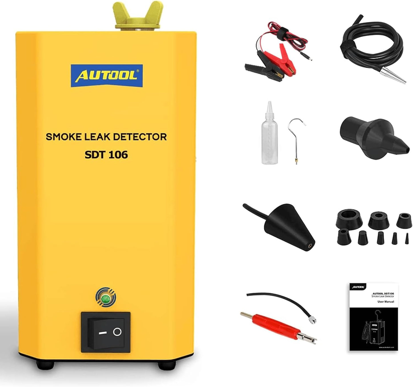 Automotive Smoke Machine Leak Detector,Evap Vacuum Smoke Diagnostic Tester,Pipeline Fuel Leakage Detector Compatible with 12V Cars, Trucks, Motorcycle, ATV, Boats, Snowmobiles