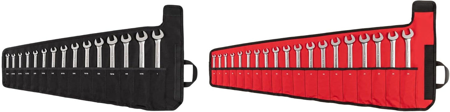 TEKTON Flex Head 12-Point Ratcheting Combination Wrench Set with Modular Organizers, 14-Piece (6-19 mm) | WRC95302