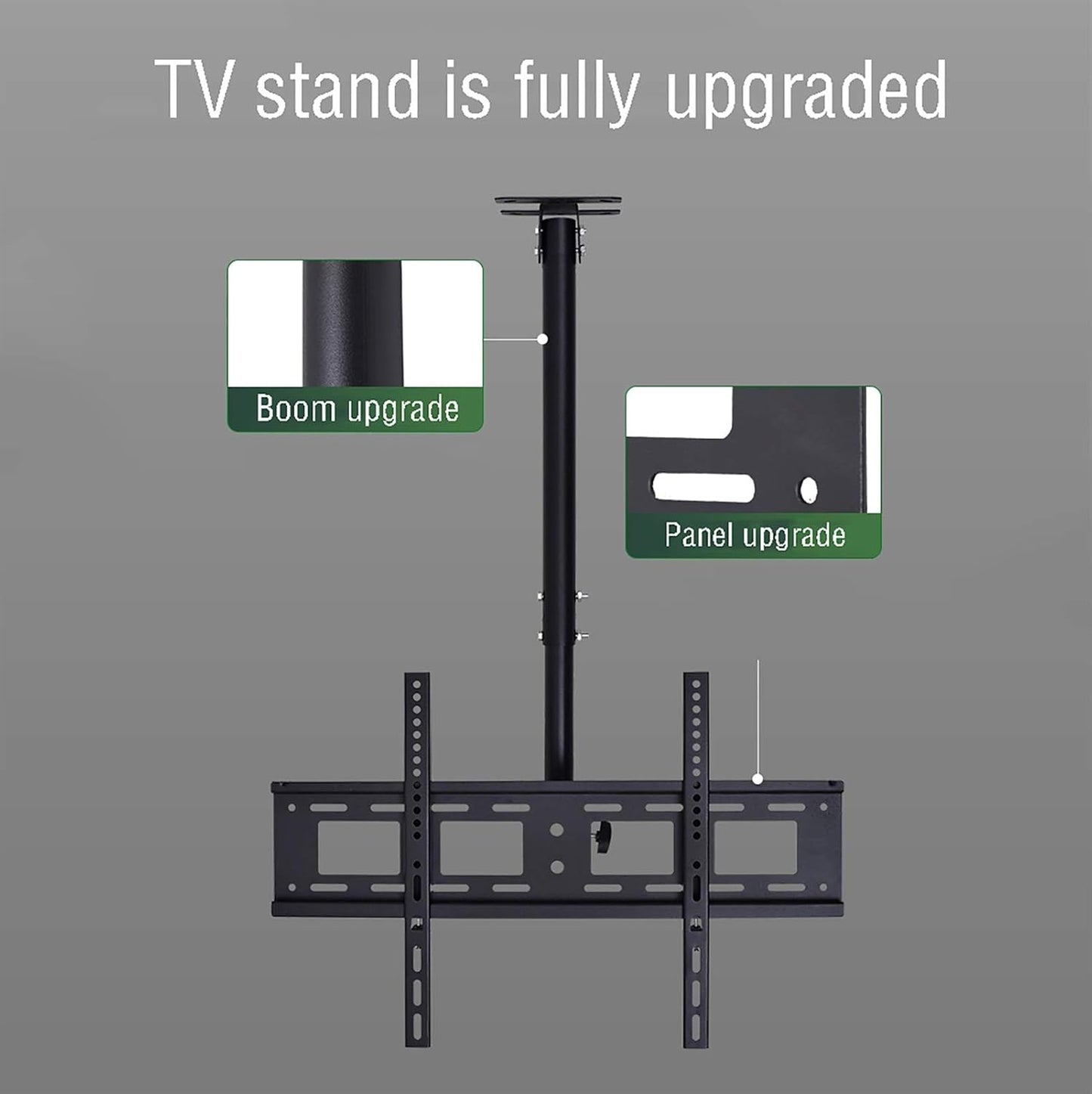 TV Stand,Tv Wall Mount Adjustable Ceiling TV Mount Bracket, Swivel and Tilt TV Mount Fit Most LCD Flat Sn and Curved TVs, with Loading 170 Lbs, Mount On Ceilings (2m)
