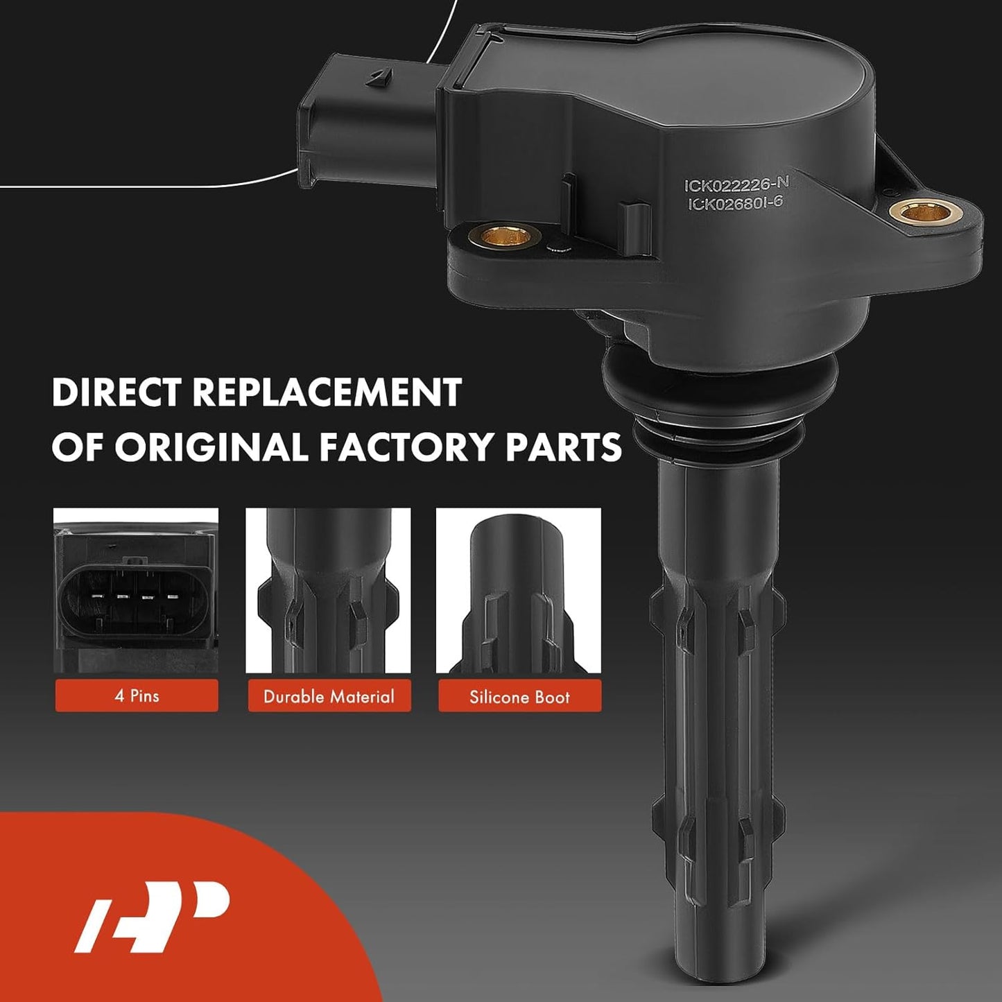A-Premium Set of 6 Ignition Coil Pack and Iridium Spark Plugs Compatible with Mercedes-Benz C230 C250 C280 E280 E300 E350 & Dodge Freightliner Sprinter 2500 3500