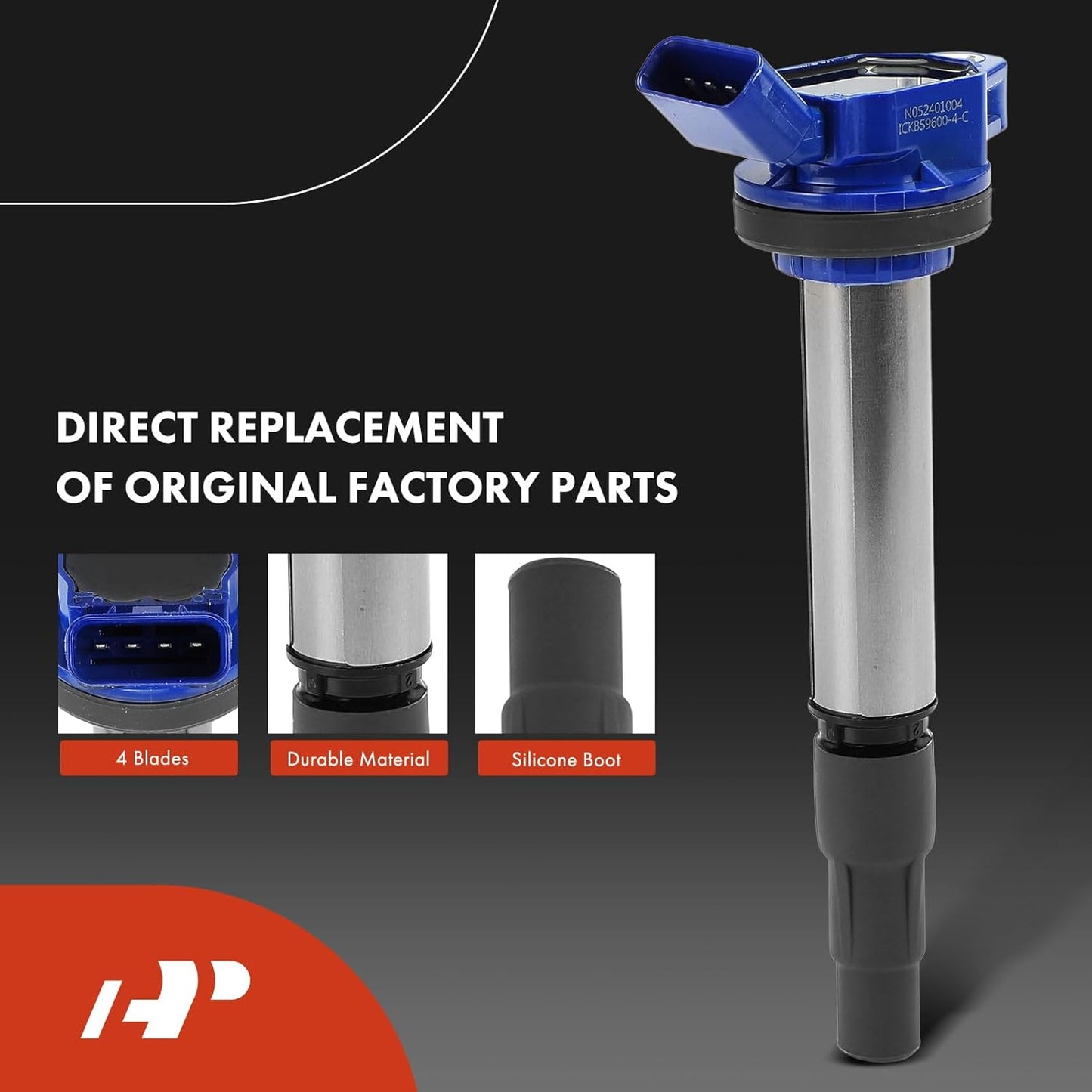 A-Premium (Blue) Set of 8 Ignition Coil Pack and Iridium Spark Plugs Compatible with Toyota Corolla 2009-2017, Prius 2010-2017, Matrix 2009-2014, C-HR 2018-2022 & Lexus CT200h 2011-2017 & Scion xD, iM