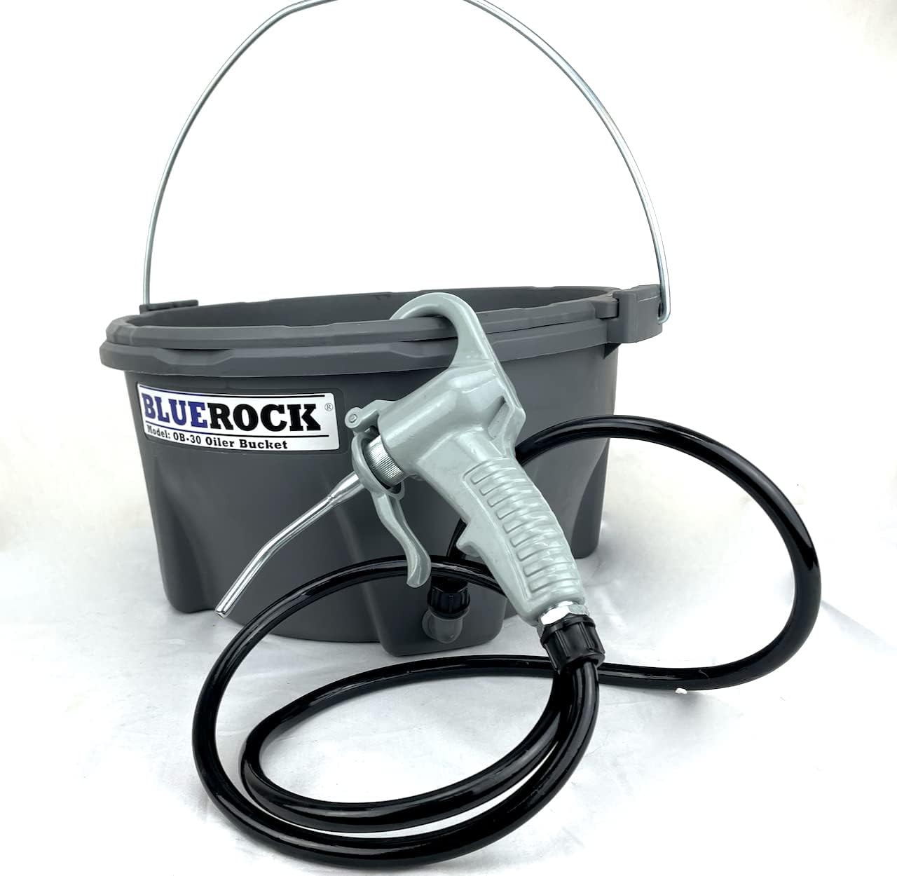 BLUEROCK Tools OB-30 Hand Held Oiler Pump and Bucket for Pipe Threading fits Ridgid 418 300 10883