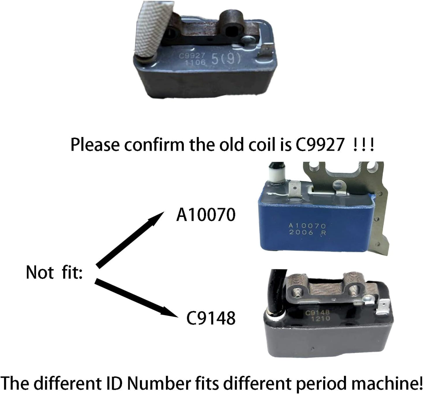 A411000220,ID#C9927 Tiller Cultivator Ignition Coils for Echo Mantis Tiller,Replaces Coil A411000221