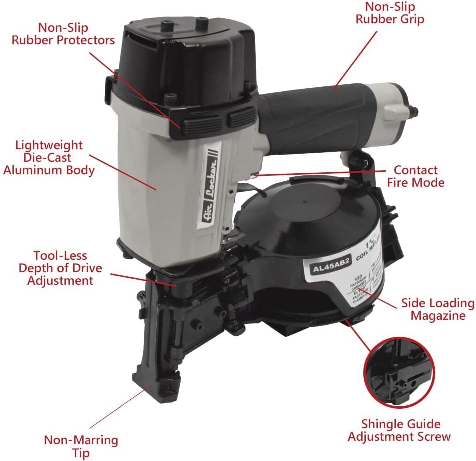 Air Locker AL45AB2 1-3/4 Inch Coil Roofing Nailer