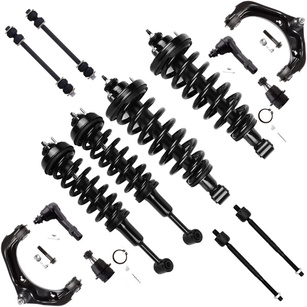 Struts Shock suspension kit for 2006 2007 2008 2009 2010 ford Explorer 2006 2007 2008 2009 2010 for Mercury Mountaineer Front and Rear Complete Struts Assembly 12 Pcs