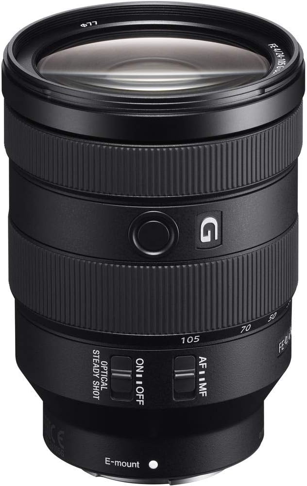 Sony FE 24–105mm F4 G OSS Standard Zoom Lens (SEL24105G/2) – Full-Frame E-Mount | Constant F4 Aperture | Filter Kit, Backpack, 64GB Card, Card Reader, Flex Tripod and More