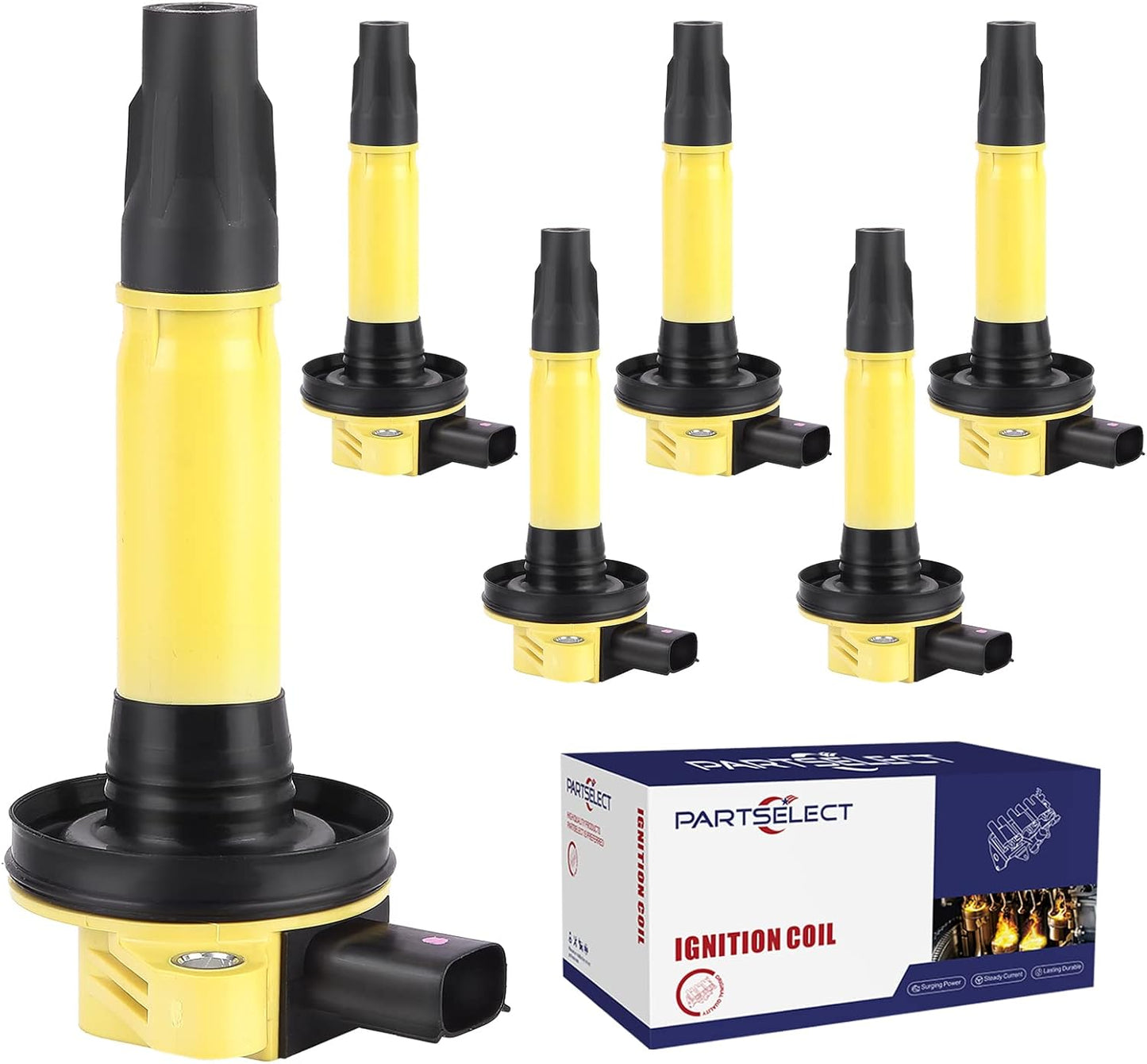 6PCS Ignition Coil Pack UF648 C1791 5C1848 Replacement for Jeep Grand Cherokee Wrangler for Dodge Avenge Challenger Charger Durango RAM 1500 for Chrysler 300 for VW Routan 3.6L V6 2011-2016