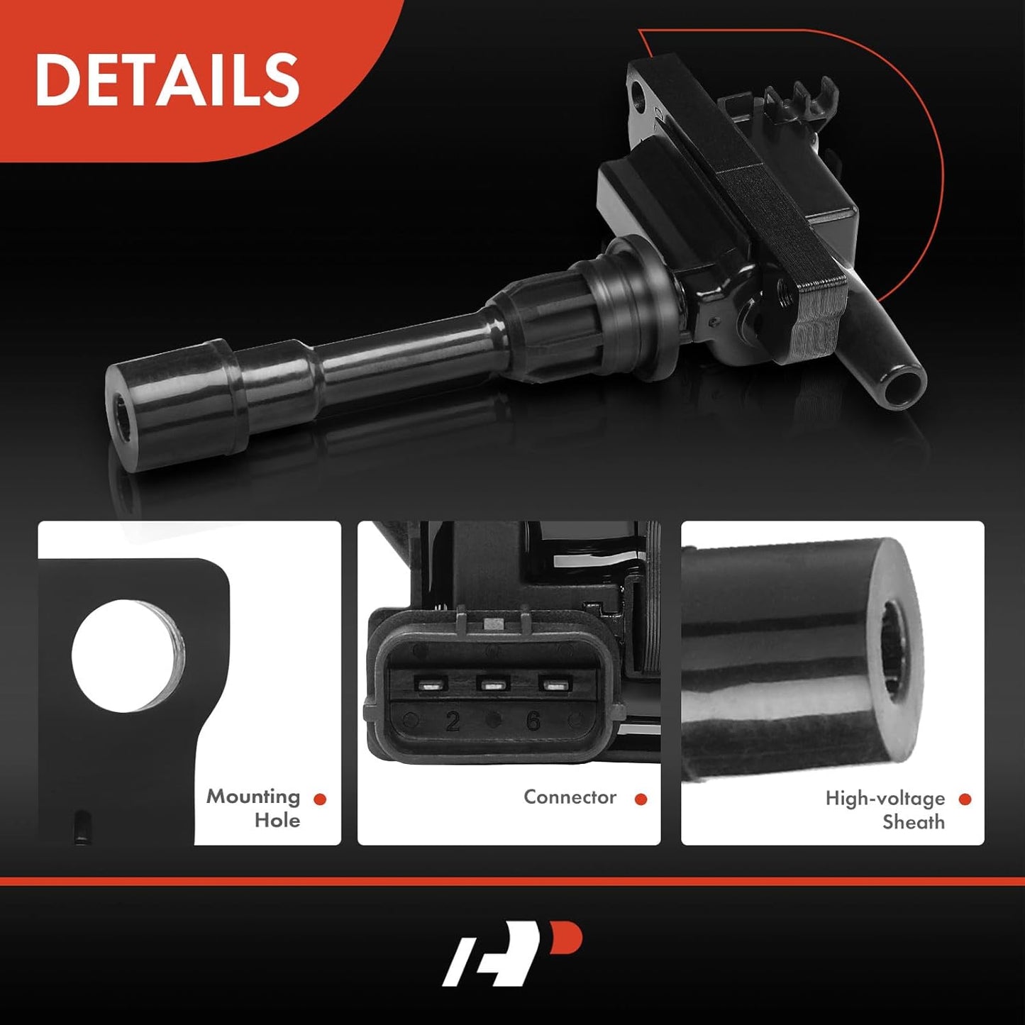 A-Premium 2 Ignition Coils with 2 Wire Compatible with Mazda Protege 2001-2003, Protege5 2002-2003, 2.0L