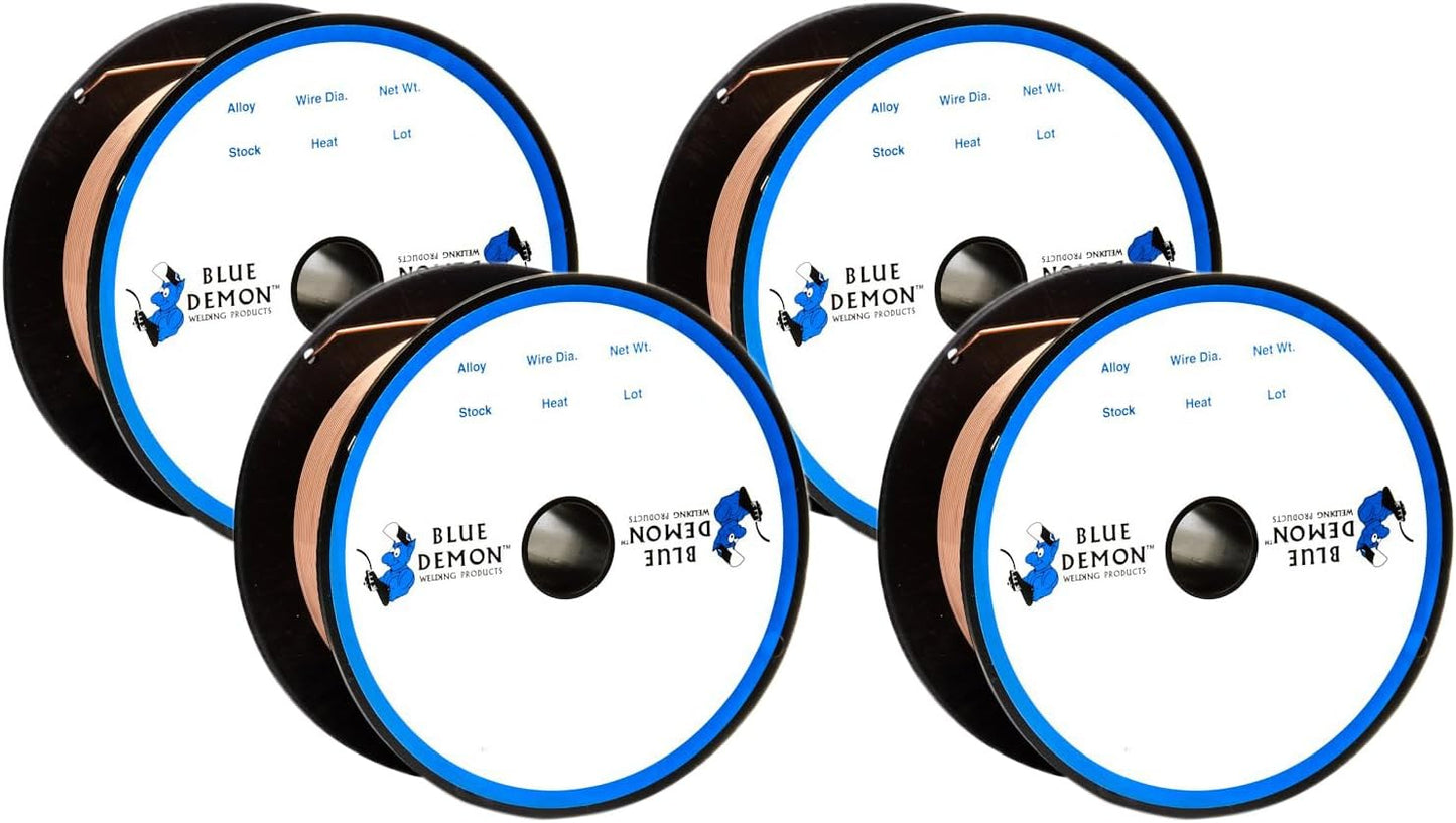 Blue Demon ER70S6 X .035 X 11 LB MIG/GMAW Carbon Steel Welding Wire, All Position, Low Spatter, Formulated to Provide Porosity-Free, X-Ray Quality Welds