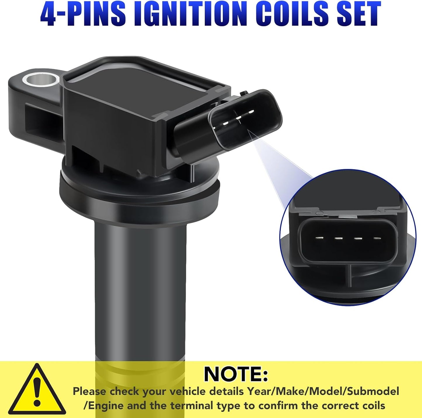 Set of 6 Ignition Coil Pack and Spark Plugs Fits for 4.0 V6 2005-2015 Toyota Tacoma, 2007-2009 Toyota FJ Cruiser, 2003-2009 Toyota 4Runner, 2005-2011 Toyota Tundra Coil Packs Spark Plugs UF495 5C1419