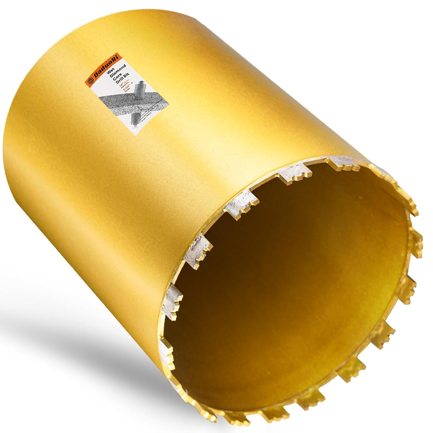 8 Inch Wet Core Drill Bit, 8" Core Bits for Concrete, 1-1/4"-7 Thread, 14" Drilling Depth Diamond Core Drill for Concrete with Rebar, Masonry, Brick Block,Cement, Stucco, Stone (203mm)