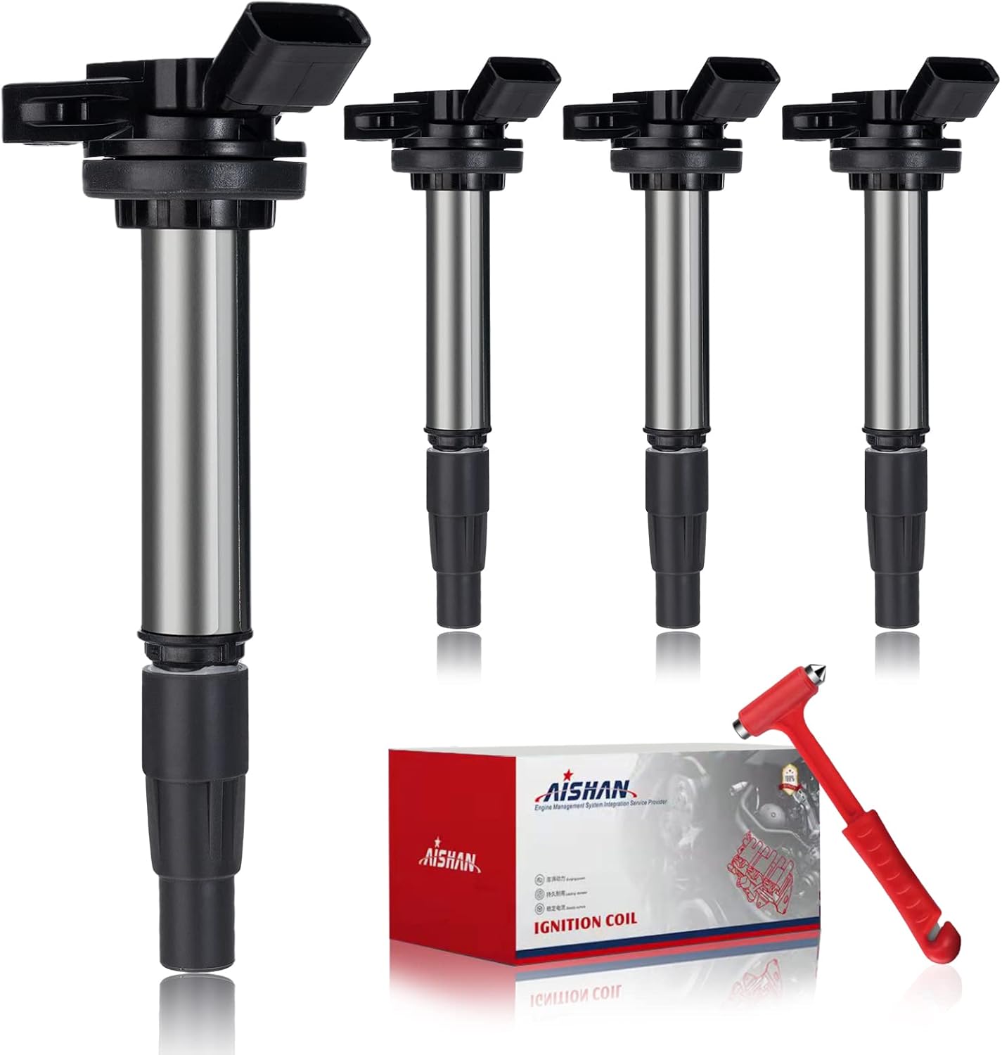 Set of 4 Ignition Coil Pack Compatible with Nissan Altima 2007-2017, Cube Sentra Rogue Cube Versa Urvan Pathfinder, for Infiniti QX60 2014 2015 L4 1.8L 2.0L 2.5L Replace UF549